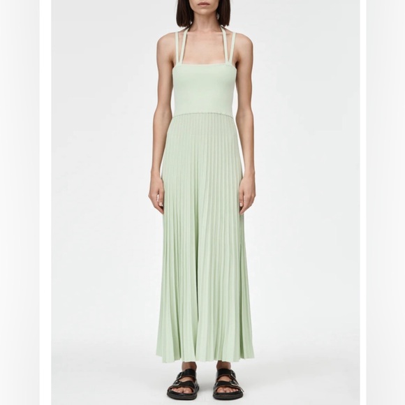 Halter Neck Dress in Aegean Green - Picture 1 of 9